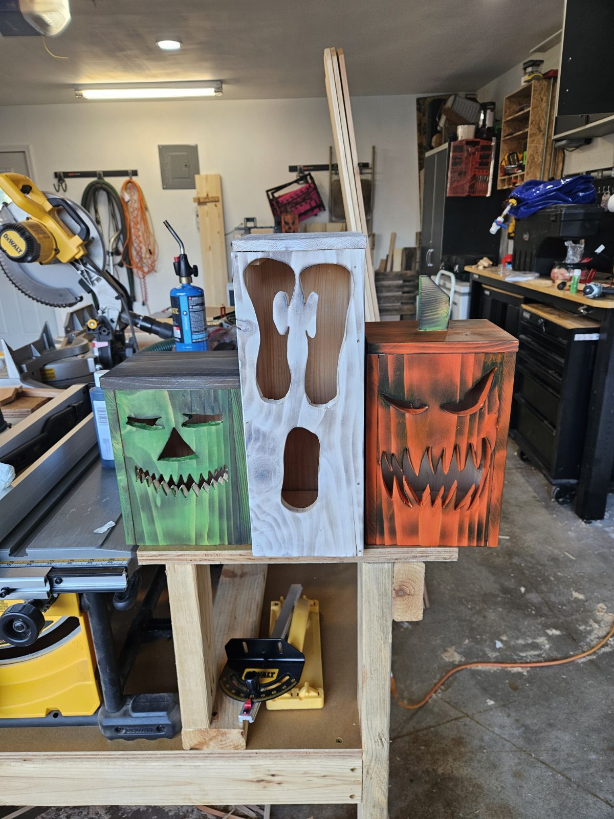 Cedar Plank Jack O Lanterns